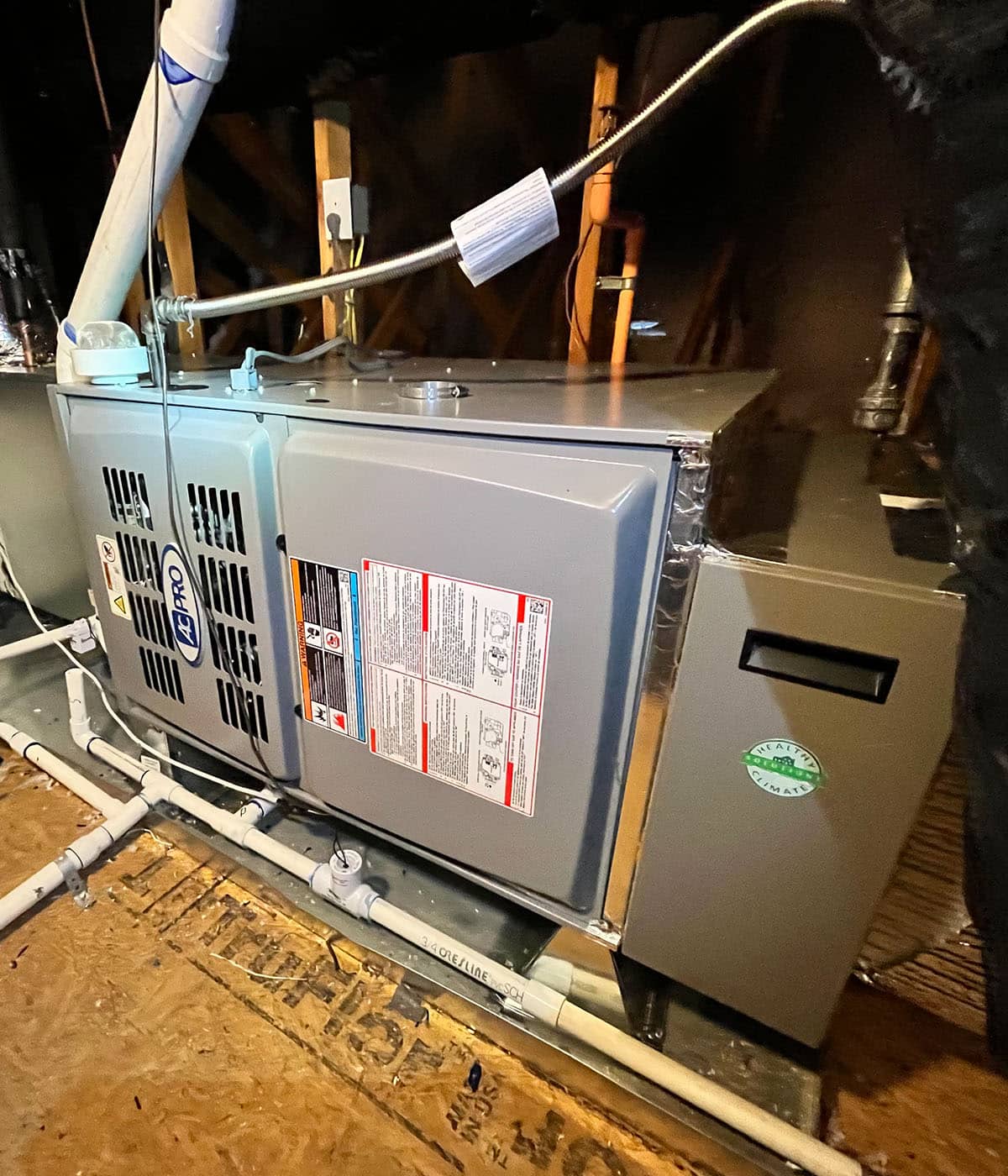 furnace inside attic