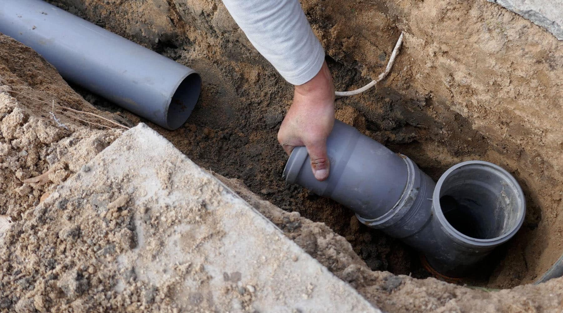 main line pipe install