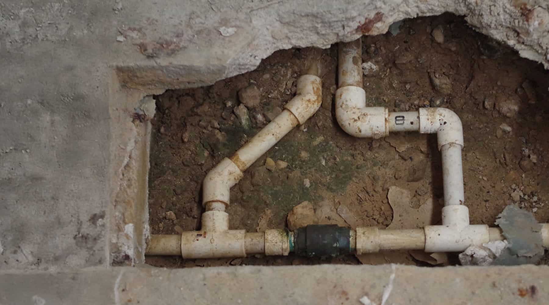 plumbing under slab concrete